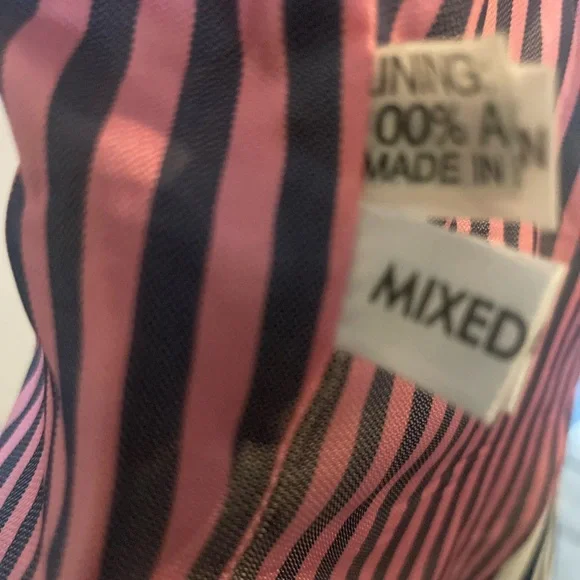 Women’s Navy Black and White Striped Jack Sheppard Blazer Size 6 - Picture 7 of 11